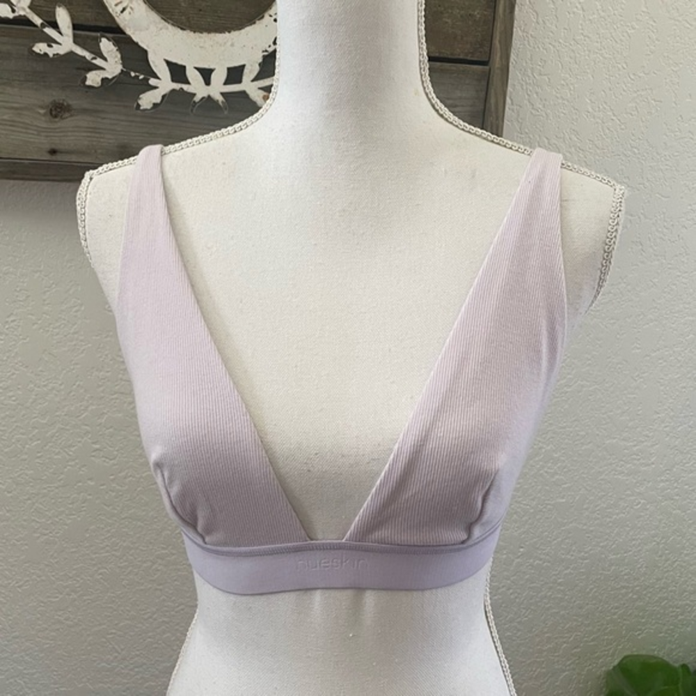 Nueskin purple ribbed bralette size M NWT